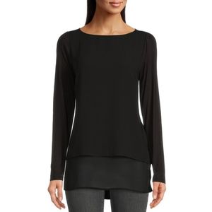 Eileen Fisher Double Layer Silk Top, S